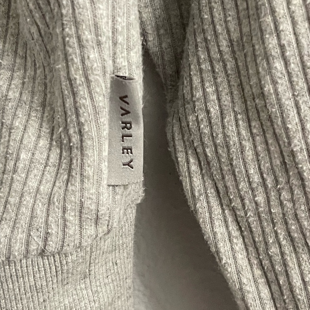 Varley Cyrus Half Zip Ribbed Gray Size Small - Picture 2 of 13